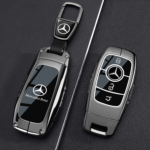 Compatible with Mercedes car key protection case, Mercedes car remote key protective case, keychain.