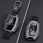 Compatible with Mercedes car key protection case, Mercedes car remote key protective case, keychain.