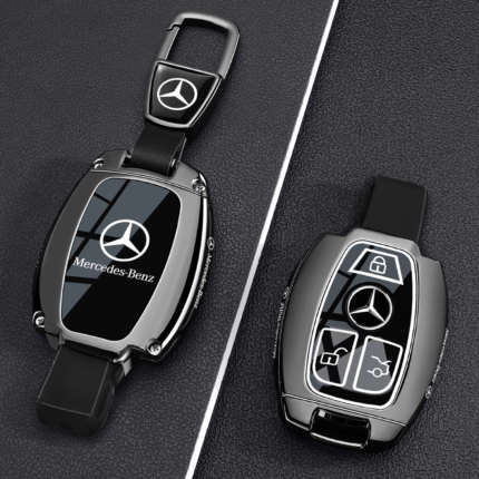 Compatible with Mercedes car key protection case, Mercedes car remote key protective case, keychain.