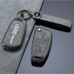 Applicable to Audi car remote key protection case with metal frame for scratch and drop protection.