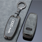 Applicable to Audi car remote key protection case with metal frame for scratch and drop protection.